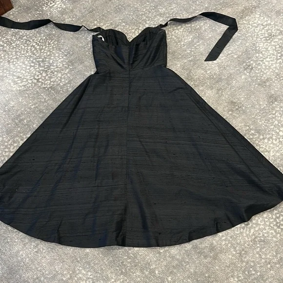 SHOSHANNA 100%SILK BLACK HALTER DRESS SIZE 4 - Picture 8 of 11